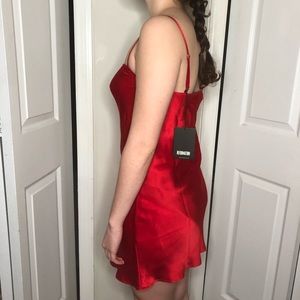 Reformation Red Slip dress NWT